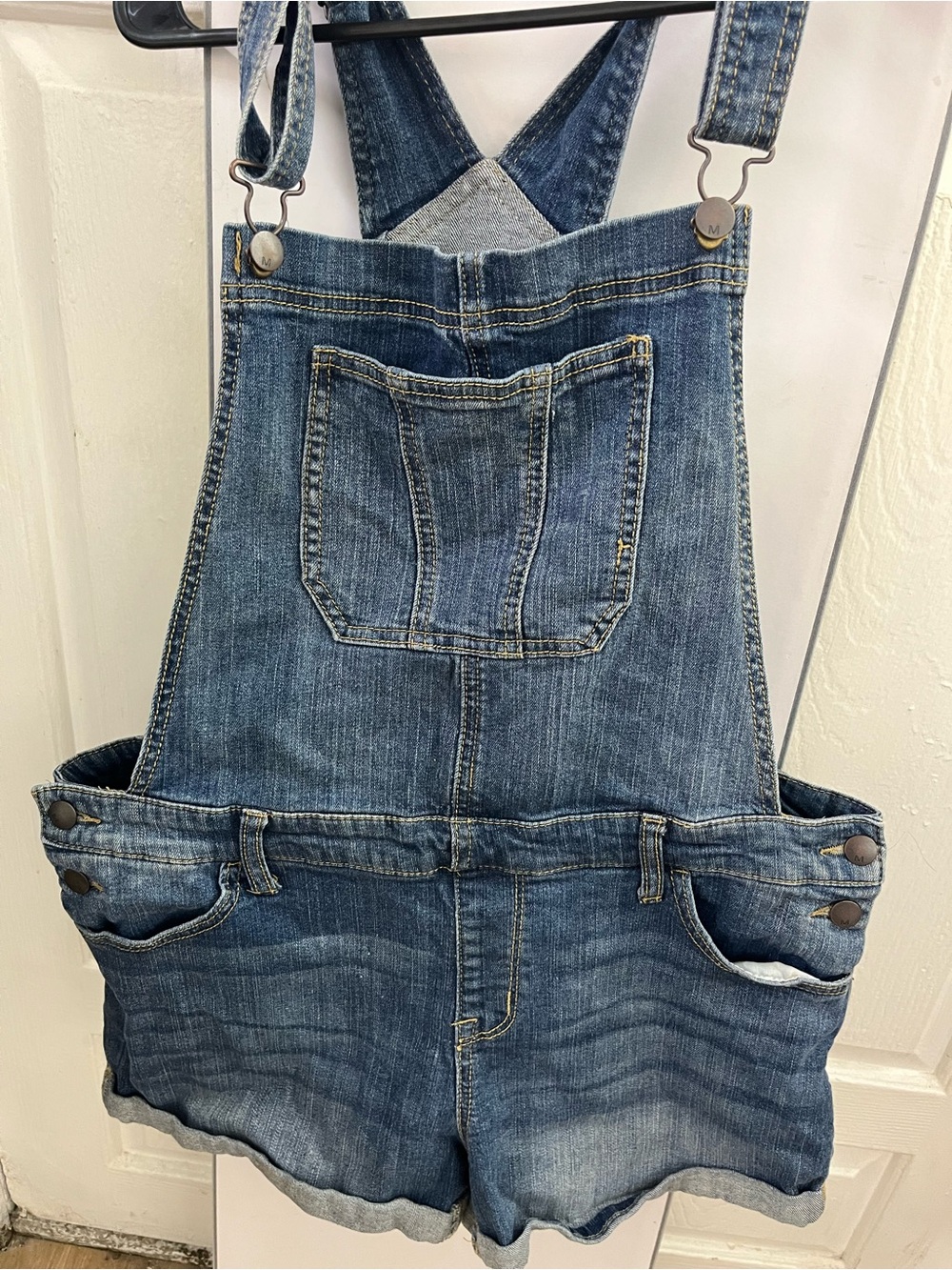 Mossimo Supply Co. Blue Denim Short Overalls